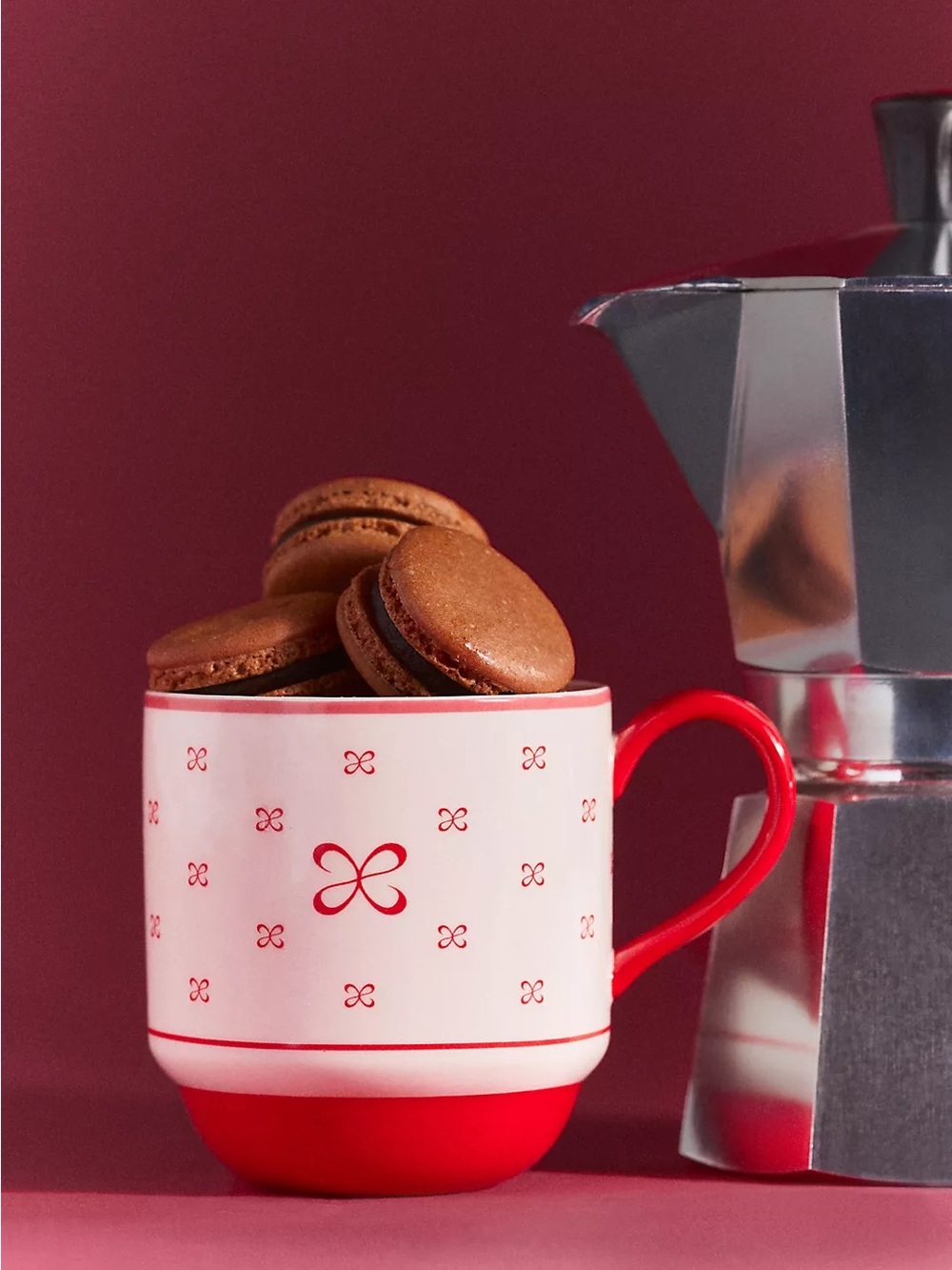 NWT Anthropologie Maeve Stoneware Mug Red